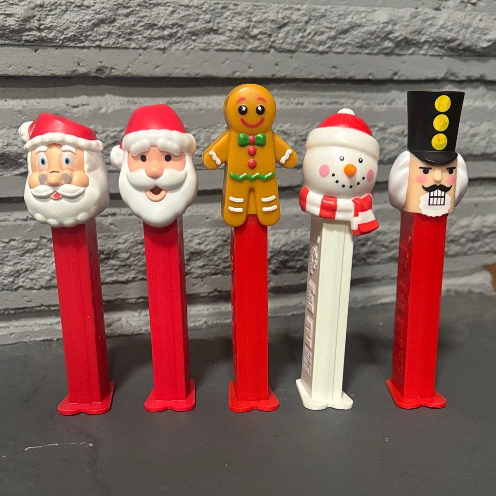 Festive Holiday PEZ Collectible Candy Dispenser Set - Christmas Lot with Santa